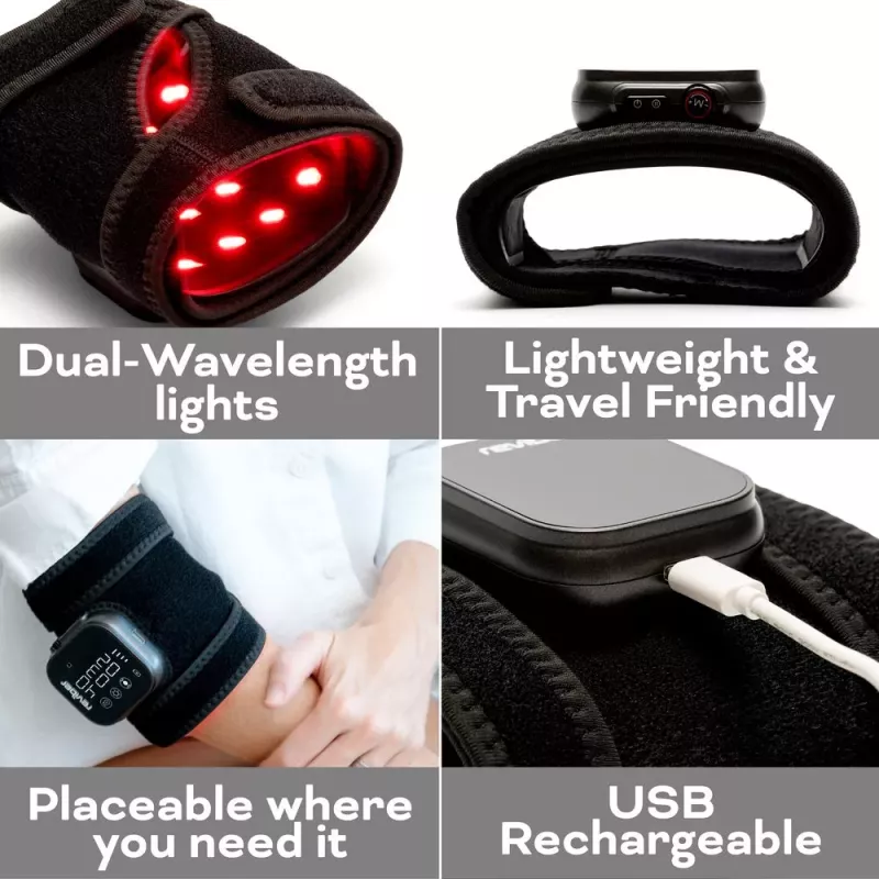 Reviber RV-MATP-EU Mata do terapii światłem podczerwonym - 660nm i 850nm, 120 diod LED, elastyczny neopren