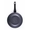 Progress BW12915EU7 Patelnia Wok z Pokrywką, Marmur Ceramiczny, 28 cm