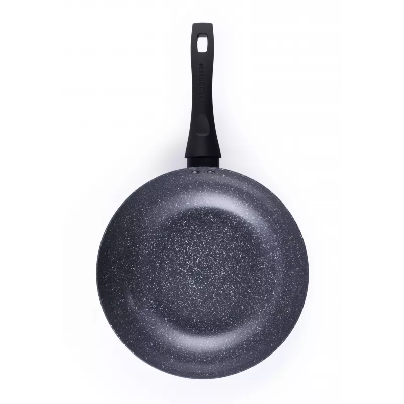 Progress BW12915EU7 Patelnia Wok z Pokrywką, Marmur Ceramiczny, 28 cm