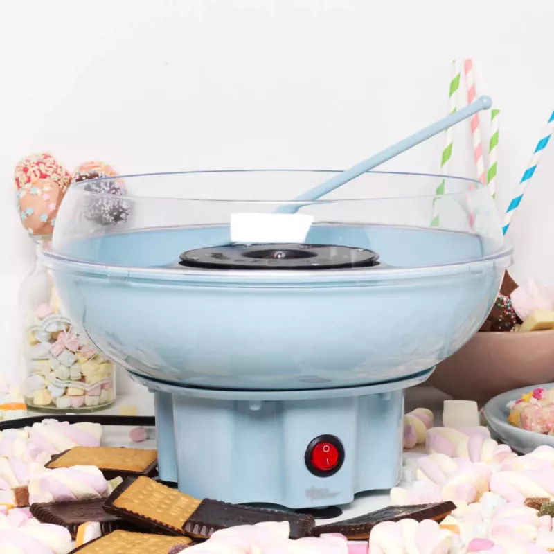 Giles & Posner EK2641GSBLVDEV2 Maszyna do waty cukrowej - 500W, Pastelowy Niebieski, Design Retro