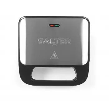 Salter EK6665VDE 3 w 1 Urządzenie do przekąsek - Gofrownica, Toster do kanapek i Grill, 900W, Czarny/Srebrny