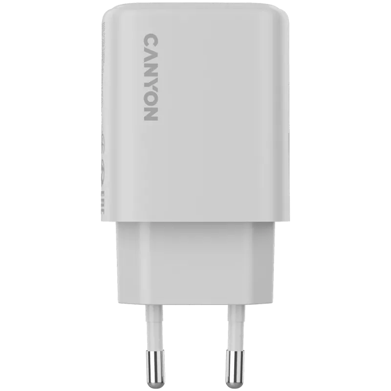 CANYON OnCharge 200 20W 1xPD 1xQC EU Biała Ładowarka ścienna
