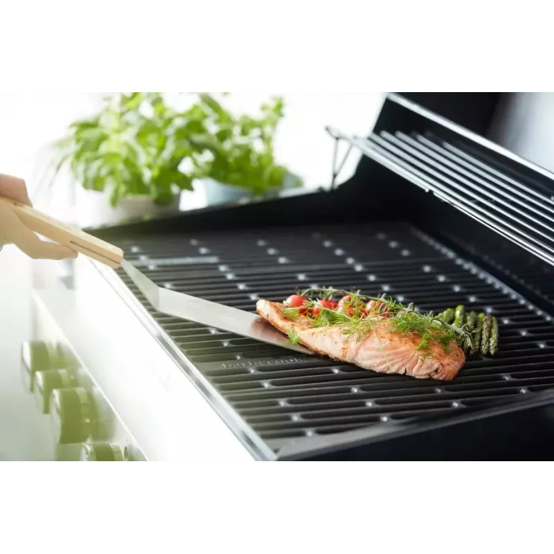 Barbecook Fish Turner FSC 37 cm (Pack of 6) - Łopatka do ryb ze stali nierdzewnej z ergonomicznym drewnianym uchwytem