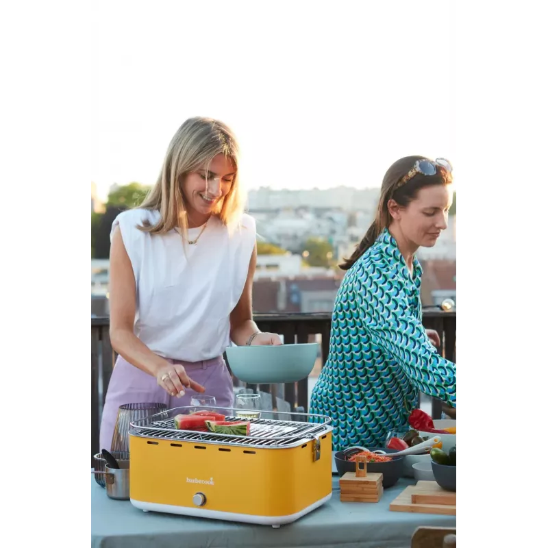 Barbecook Grill węglowy stołowy Carlo 44x33x21 cm Yellow Sunshine