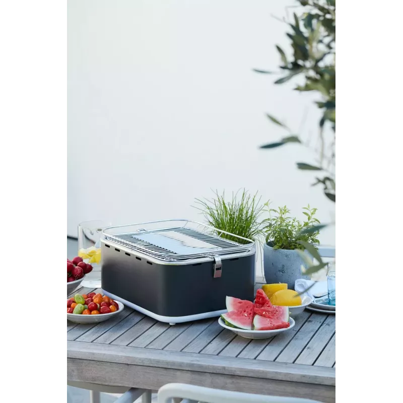 Barbecook Grill stołowy na węgiel drzewny Carlo, 44 x 33 x 21 cm, Urban Grey