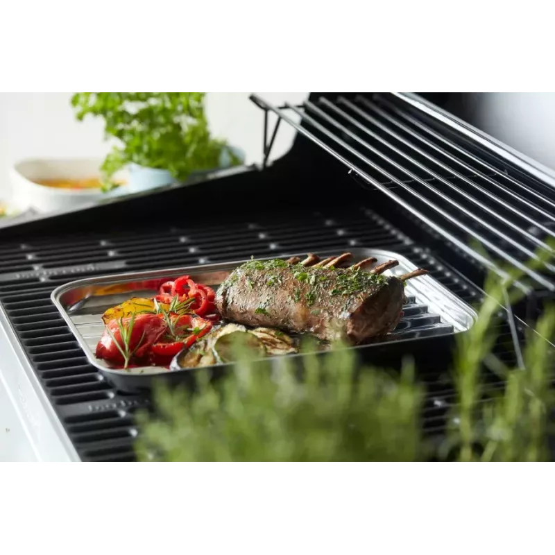 Barbecook Wielorazowa Stalowa Nierdzewna Płyta Grillowa 34,5 x 24 x 3 cm BC-ACC-7079