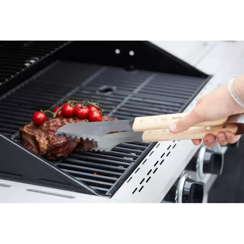 Barbecook Luxury Tongs FSC, 40 cm, Stainless Steel & Wood