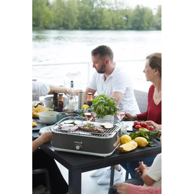Barbecook E-Carlo Elektryczny Grill Stołowy 2500 W Midnight Grey