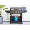 Barbecook Kuchenka gazowa Luca 412 z szafką i palnikiem bocznym, 145,4 x 60,3 x 112,3 cm, czarny