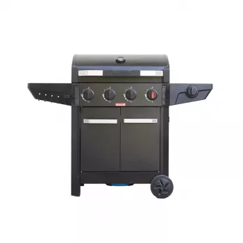 Barbecook Kuchenka gazowa Luca 412 z szafką i palnikiem bocznym, 145,4 x 60,3 x 112,3 cm, czarny