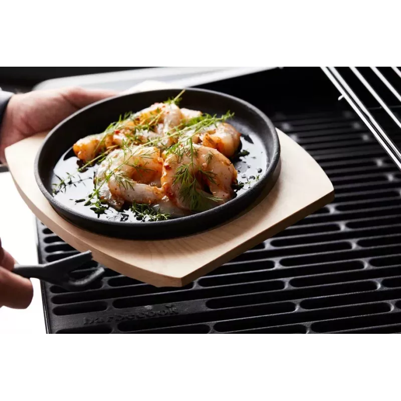 Barbecook patelnia grillowa żeliwna z podstawką bambusową (za 2 szt.) BC-ACC-7420