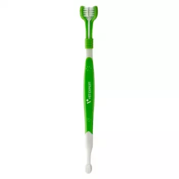 VetExpert CARYODENT TOOTHBRUSH Dwustronna szczoteczka do zębów dla psów i kotów, niebiesko-biała