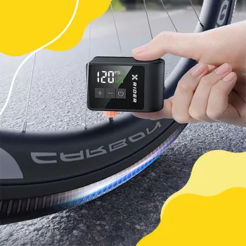 XRIDER XR00MAP01 Elektryczna pompka rowerowa - 150 PSI, cyfrowy wyświetlacz LCD, ładowanie USB-C