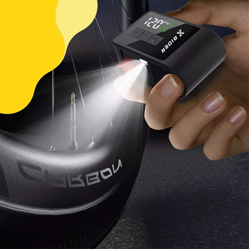 XRIDER XR00MAP01 Elektryczna pompka rowerowa - 150 PSI, cyfrowy wyświetlacz LCD, ładowanie USB-C