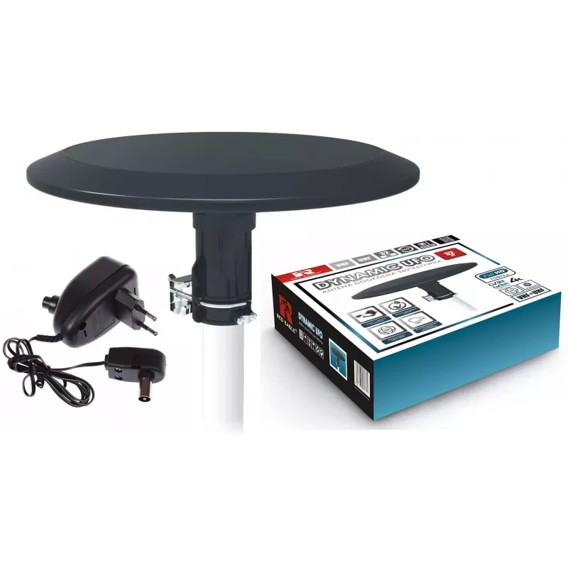OPTICUM RED Opticum DVB-T Dynamic UFO-360 Czarna aktywna zewnętrzna antena dookólna