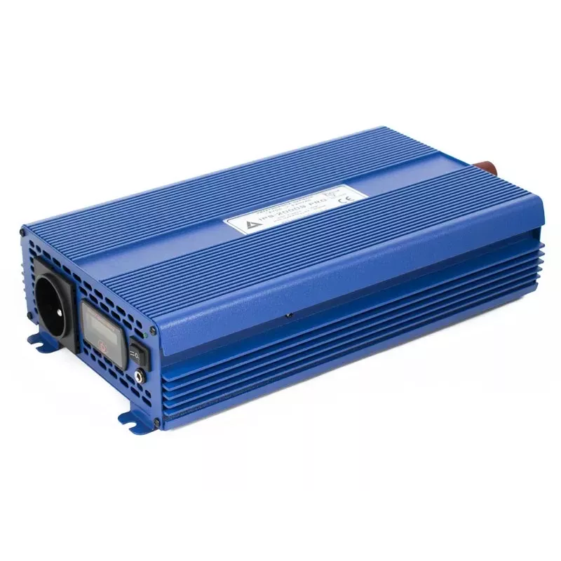 AZO Digital 24 VDC / 230 VAC ECO MODE SINUS IPS-2000S PRO 2000W Przetwornica napięcia czysta sinusoida