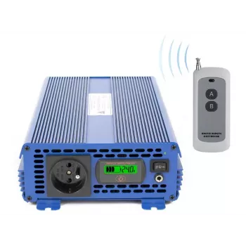 AZO Digital 24 VDC / 230 VAC ECO MODE SINUS IPS-2000S PRO 2000W Przetwornica napięcia czysta sinusoida