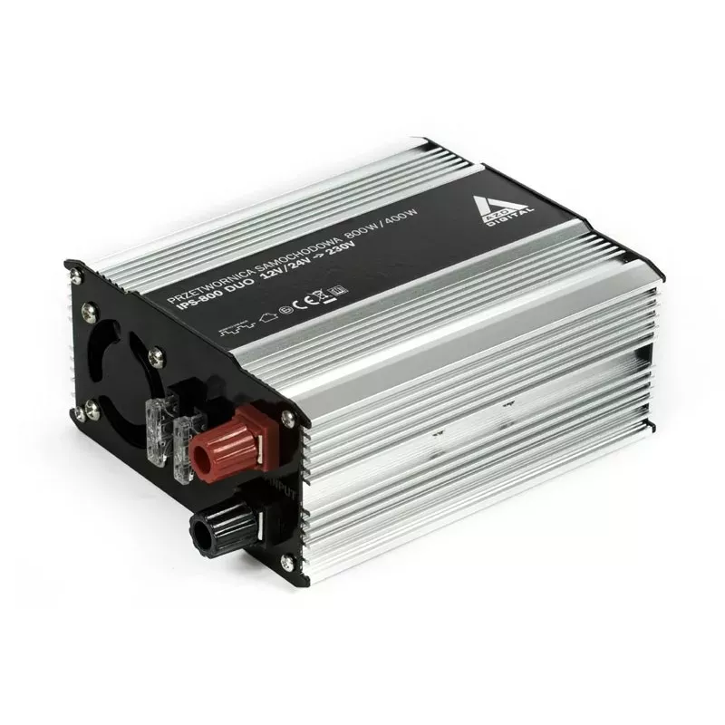 AZO Digital 12 VDC / 24 VDC / 230 VAC Automotive Inverter IPS-800 800W Duo