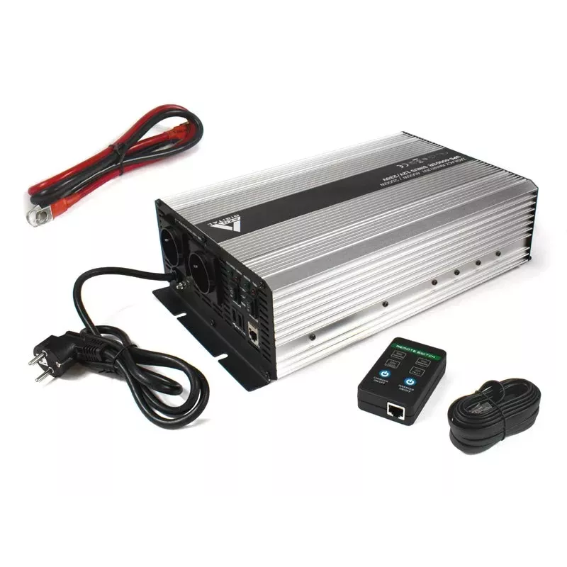 AZO Digital UPS-4000SR Zasilacz awaryjny 4000VA/2000W czysty sinus 12V DC na 230V AC Line-Interactive UPS z AVR