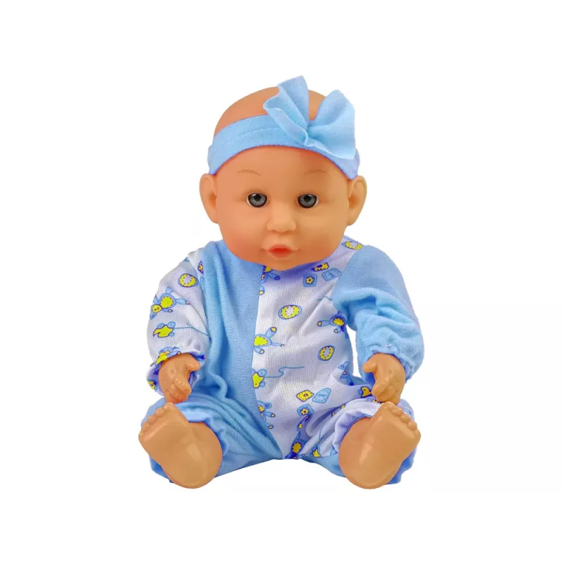 LEAN TOYS Niebieska laleczka do nauki korzystania z nocnika 24 cm