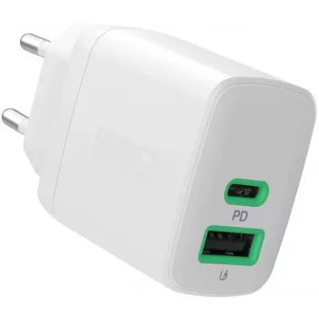 Green Cell PowerSource Duo30 30W USB-C & USB-A Charger White