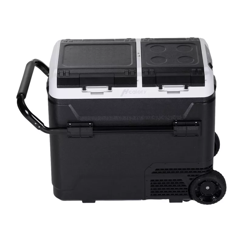 HCALORY P40M+ 40L Lodówka samochodowa z Bluetooth, DC 12V/24V, AC 100-240V, -20°C do +20°C, Cyfrowy wyświetlacz LCD, Panel dotykowy, Port USB