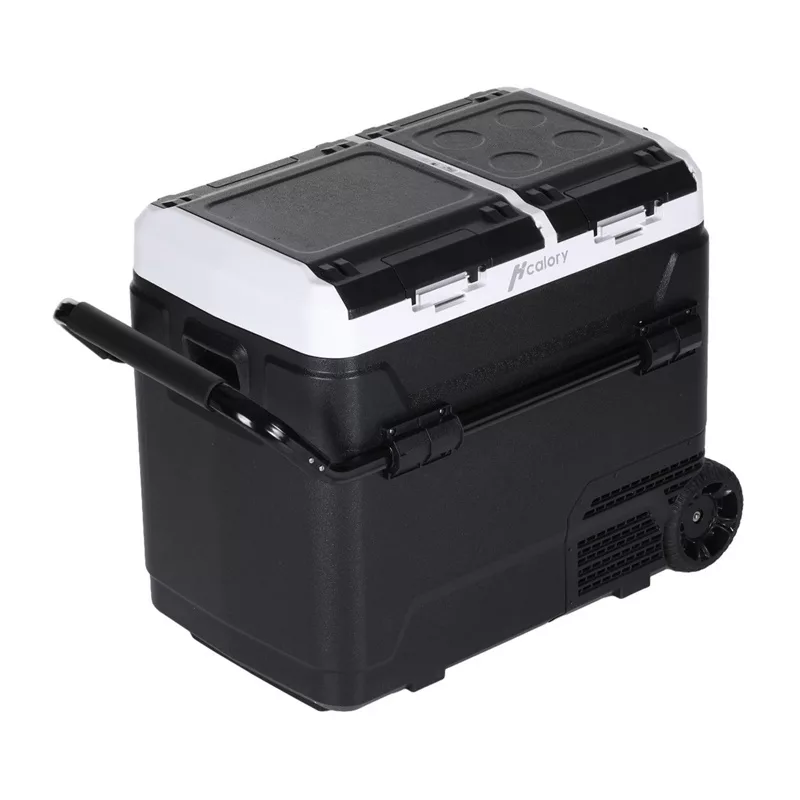 HCALORY P40M+ 40L Lodówka samochodowa z Bluetooth, DC 12V/24V, AC 100-240V, -20°C do +20°C, Cyfrowy wyświetlacz LCD, Panel dotykowy, Port USB