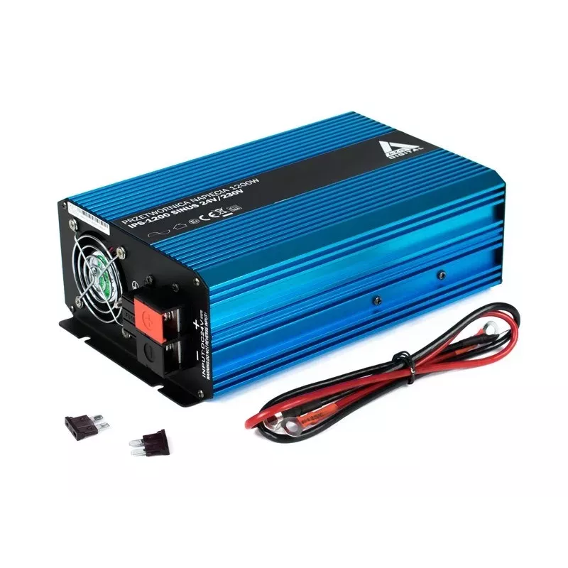 AZO Digital 24 VDC / 230 VAC Konwerter SINUS IPS-1200S 1200W Falownik czystej sinusoidy