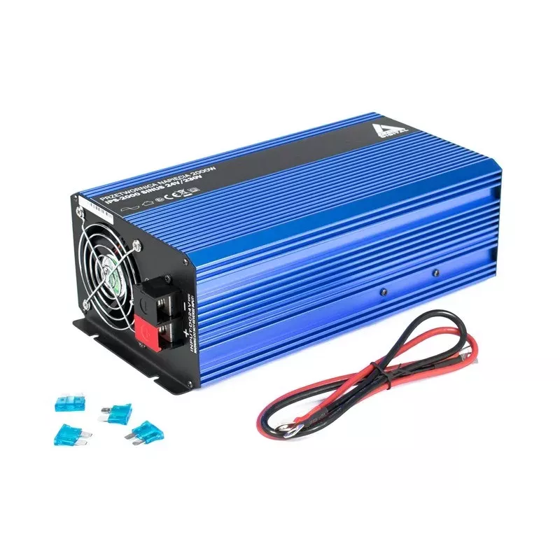 AZO Digital 24 VDC / 230 VAC Converter SINUS IPS-2000S 2000W Pure Sine Wave Inverter