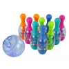 LEAN TOYS Gra Zręcznościowa Kręgle z Kulami Iryzująca Podstawka na Kule