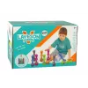LEAN TOYS Gra Zręcznościowa Kręgle z Kulami Iryzująca Podstawka na Kule