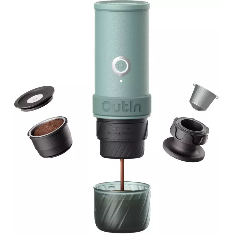 OUTIN Przenośny Ekspres do Kawy Mino Canyon Green 20 Bar 80ml USB-C