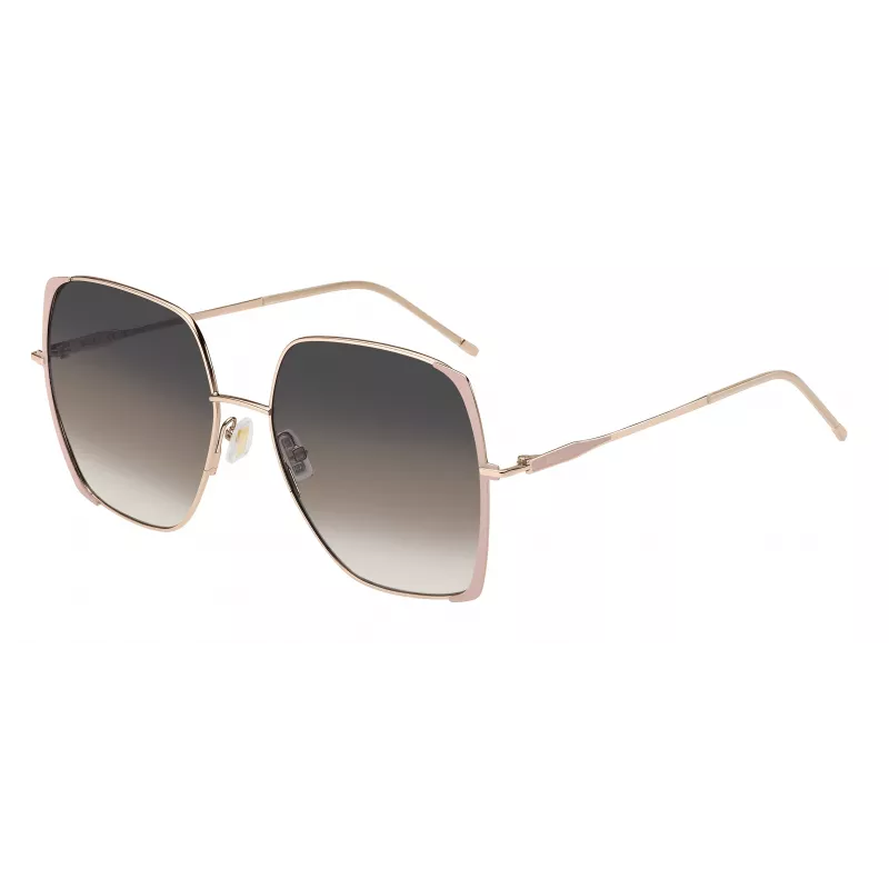 Okulary przeciwsłoneczne BOSS BOSS1707SBKU dla kobiet, czarna havana, acetat, soczewki gradientowe szare, 58 mm