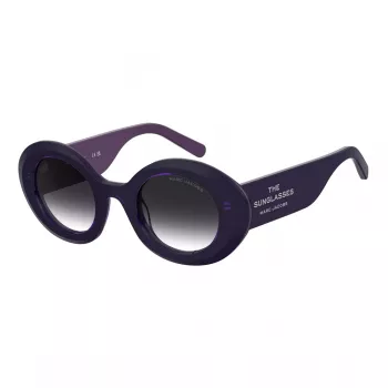 THE MARC JACOBS Okulary przeciwsłoneczne damskie MARC799SRY8 Havana Acetate Square Frame Brown Gradient Lens 47/24/140 mm