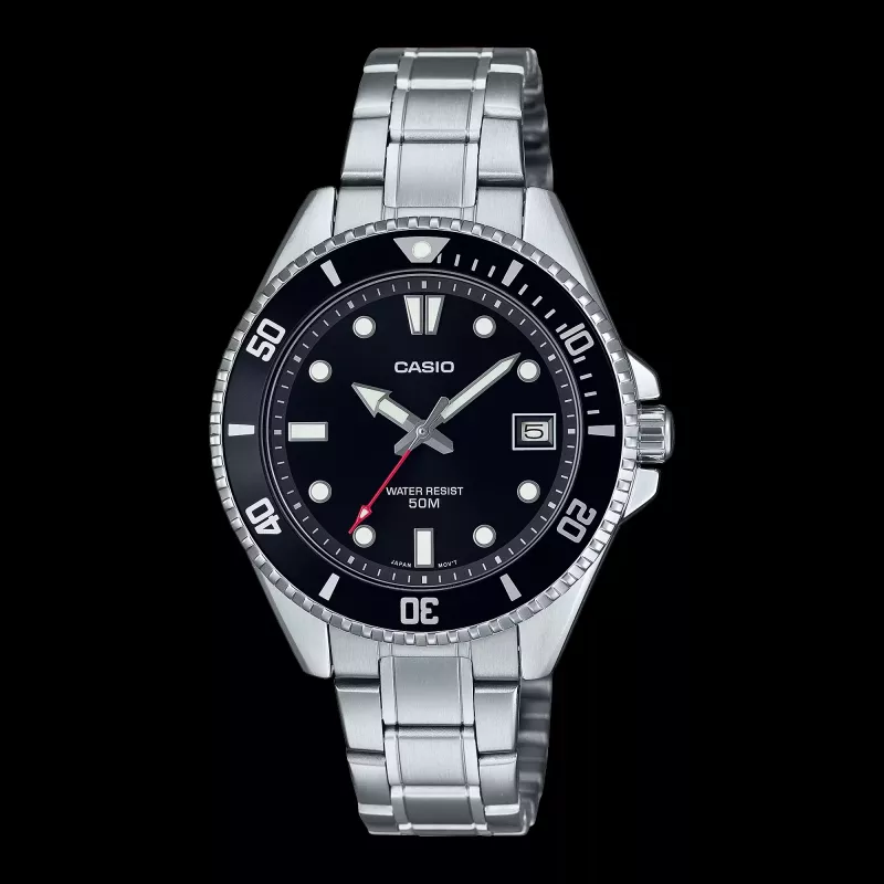 CASIO MDV10D1A1VDF Męski Zegarek Analogowy Kwarcowy 38.5mm Stal Nierdzewna