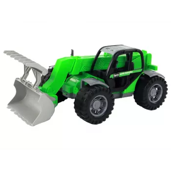 LEAN TOYS Pojazd Rolniczy Ciągnik Zielony Żuraw Maszyna Rolnicza
