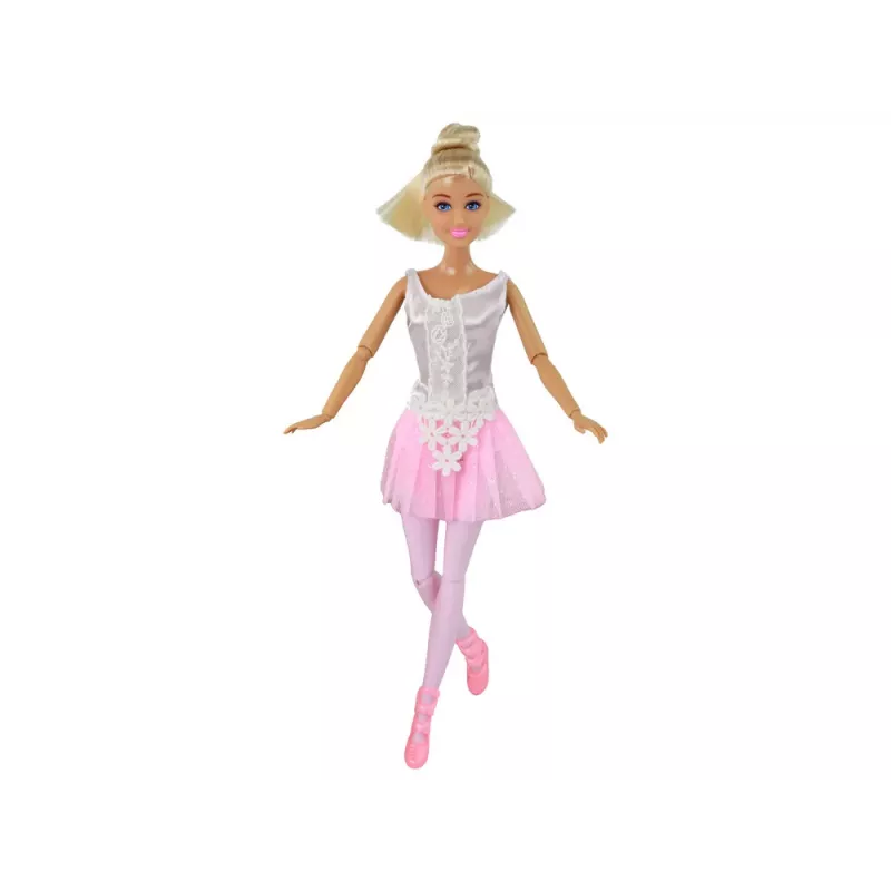LEAN TOYS Lalka Anlily Balerina Tancerka Statuetka Kok Różowa Sukienka