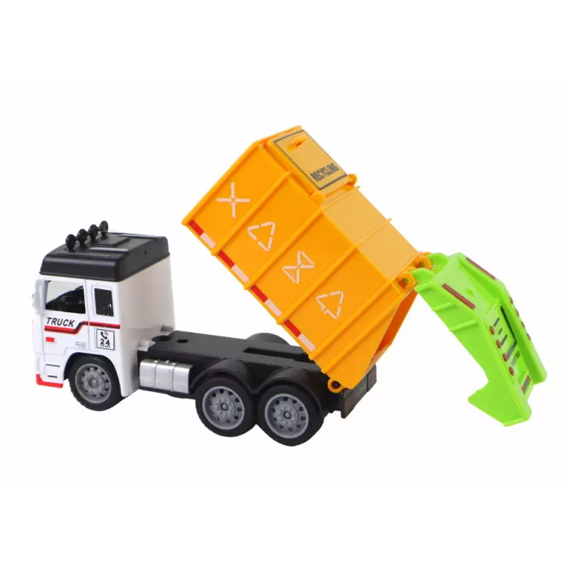 LEAN TOYS Śmieciarka z Przyczepą 2 Kolory