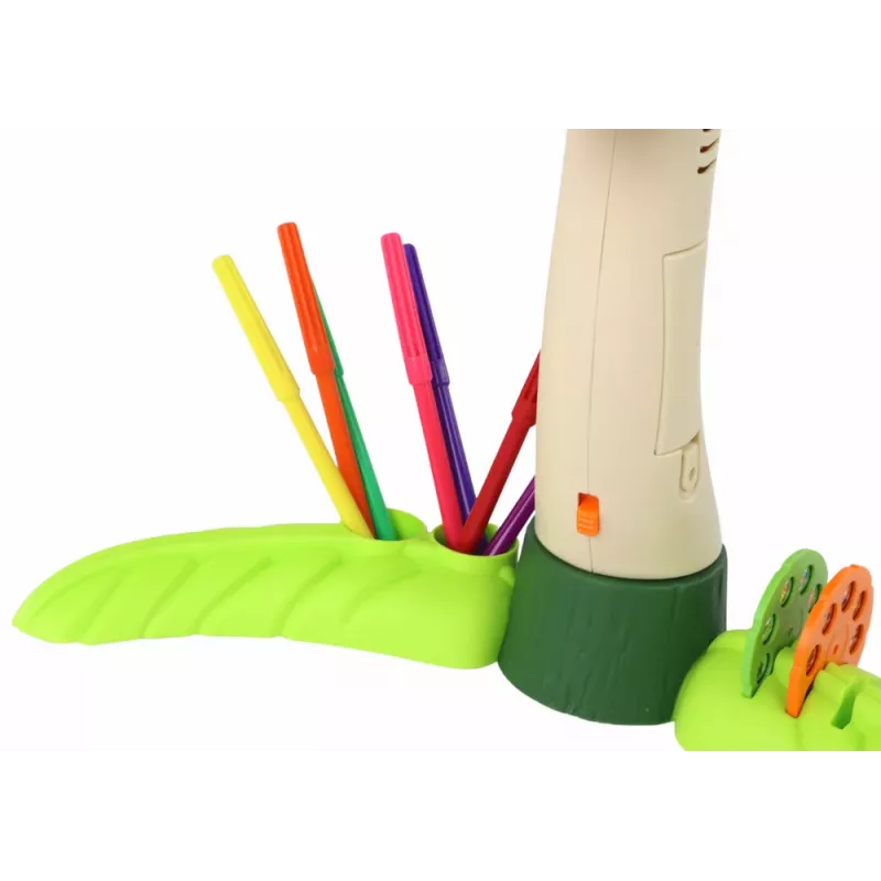 LEAN TOYS Projektor do rysowania Dinozaur z dźwiękami i akcesoriami