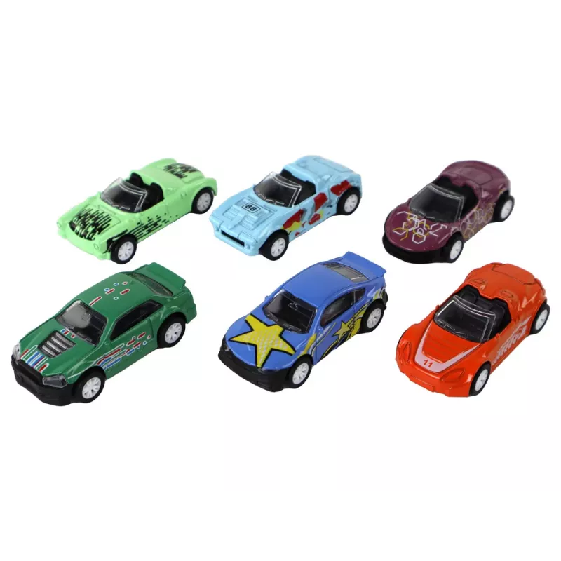 LEAN TOYS Zestaw pojazdów z napędem ciernym w metalowym etui