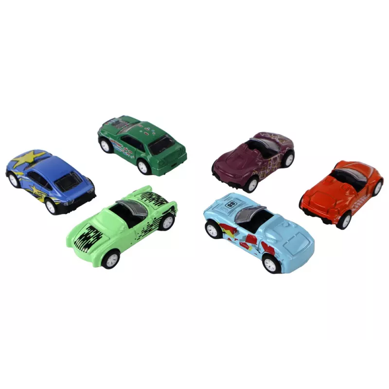 LEAN TOYS Zestaw pojazdów z napędem ciernym w metalowym etui