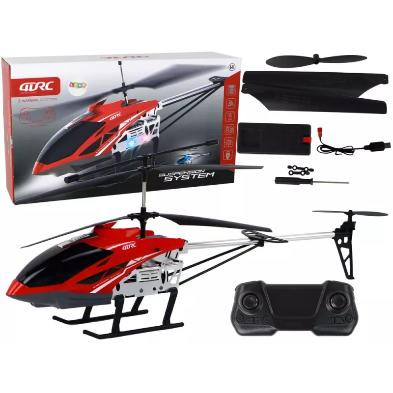 LEAN TOYS RC Helicopter Remote Control Helicopter 70 cm Red