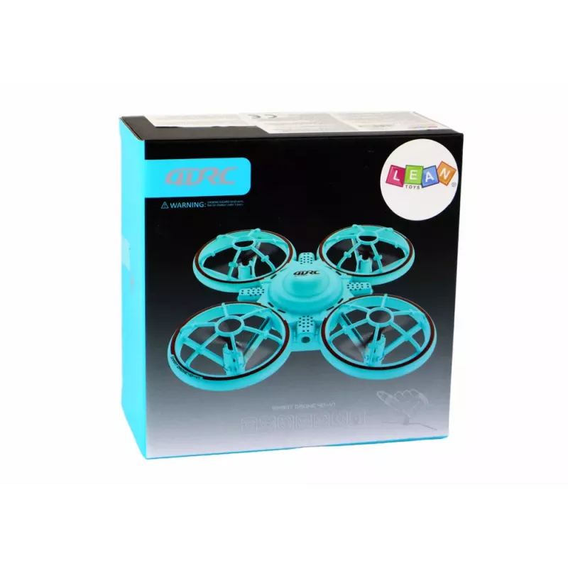 LEAN TOYS Zdalnie Sterowany Dron z Niebieskimi Światłami