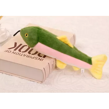LEAN TOYS Pluszowa Ryba z Piszczałką Kolorowa Maskotka 30cm