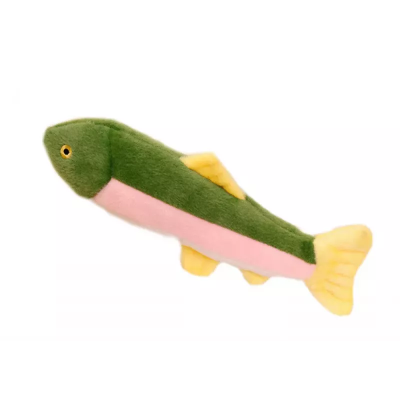LEAN TOYS Pluszowa Ryba z Piszczałką Kolorowa Maskotka 30cm