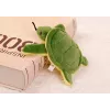 LEAN TOYS Turtle Plush Mascot Keychain Squeaker Green 15 cm