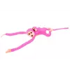 LEAN TOYS Mascot Pluszowa Małpa z Młodym, Różowa 90 cm