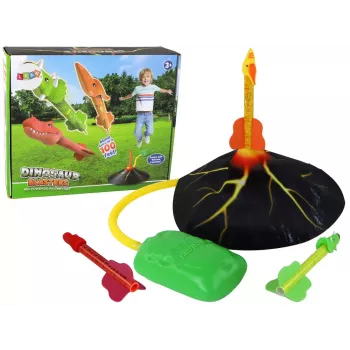 LEAN TOYS Volcano Launcher Rocket Dinosaurs Game At Home And Backyard