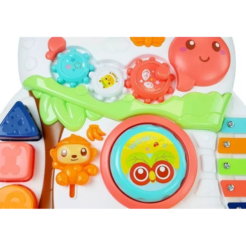 LEAN TOYS Pchacz edukacyjny dla niemowląt z interaktywnym mikrofonem