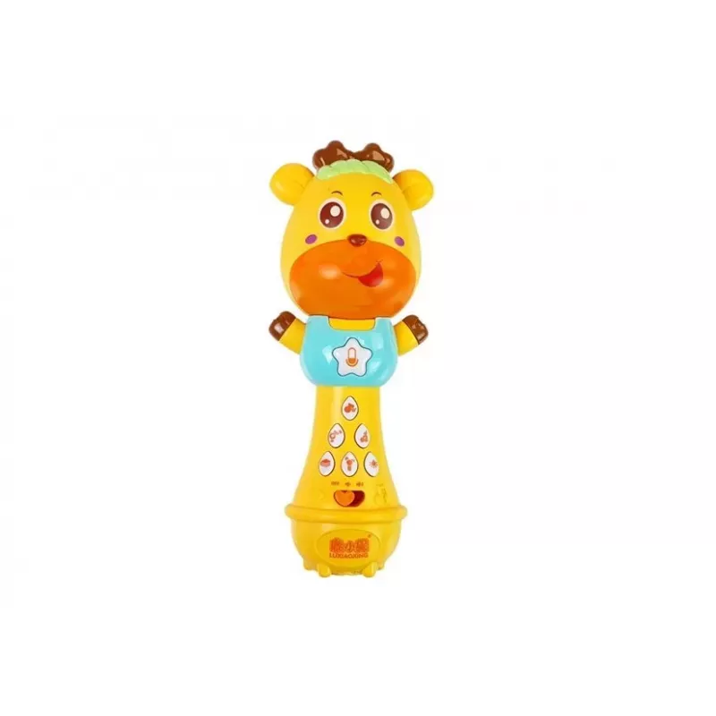 LEAN TOYS Pchacz edukacyjny dla niemowląt z interaktywnym mikrofonem
